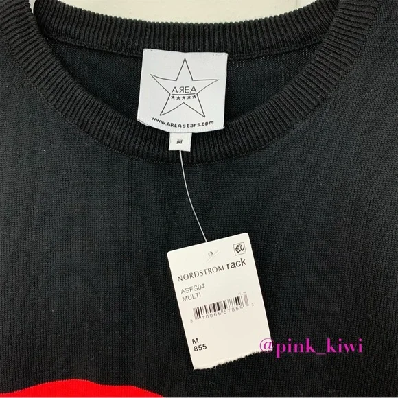 🆑 Area Stars Crewneck Racer Stripe Sweater Dress - Picture 13 of 14